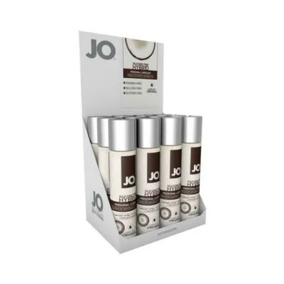 JO Silicone Free Hybrid Water Coconut Lubricant 12 Count Display