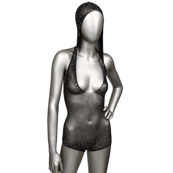 Radiance Hooded Deep V Body Suit - Plus Size