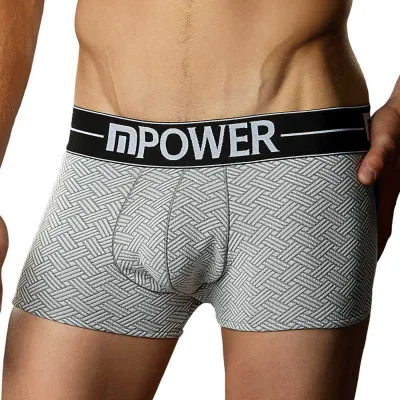 Male Power Basket Weave Mini Pouch Short XL
