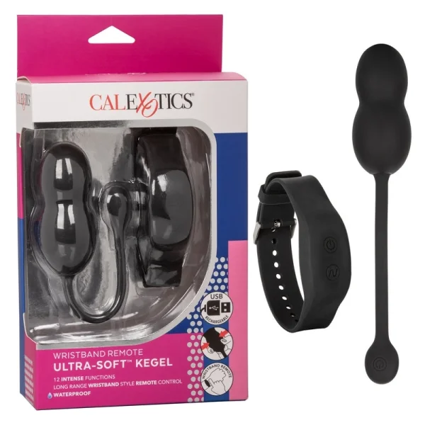 Wristband Remote Ultra-Soft Silicone Vibrating Kegel System by CalExotics