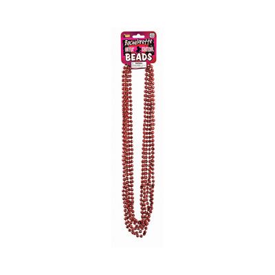 Bachelorette Outta Control Beads Metallic Red 6 Count