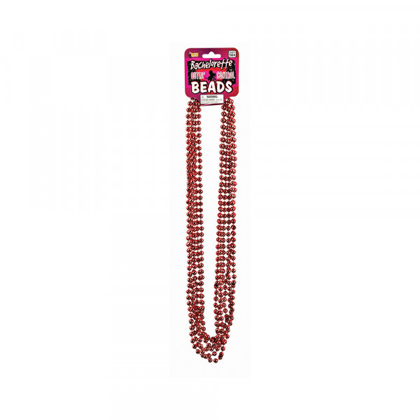 Bachelorette Outta Control Beads Metallic Red 6 Count