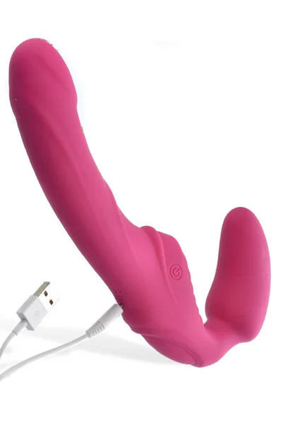Adam and Eve Vibrating Silicone 8.75" Strapless Strap On — image 16 of 16