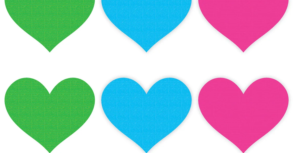 Neon Heart 3 Pk Pasties - Green/Blue/Pink — image 4 of 4