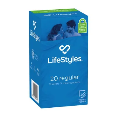 Lifestyles Regular 20s Condoms Blue Regular