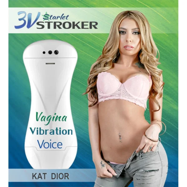 3v Talking and Vibrating Starlet Stroker - Kat Dior