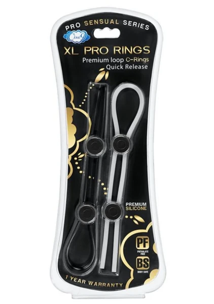 Cloud 9 - Pro Sensual Xl Pro Rings Black & Clear 2 Pack