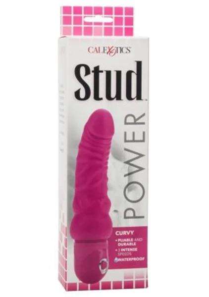 Waterproof Power Stud Curvy Dong - Pink