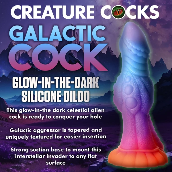 Creature Cocks -  Galactic Cock Alien Creature Glow-in-the-Dark Silicone Dildo