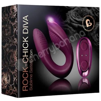 Rocks Off Rock Chick Diva Purple Remote Control Clit G Spot Dual Vibrator