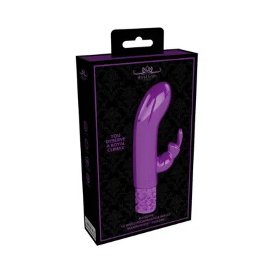 Royal Gems Dazzling Silicone Rechargeable Bullet Purple