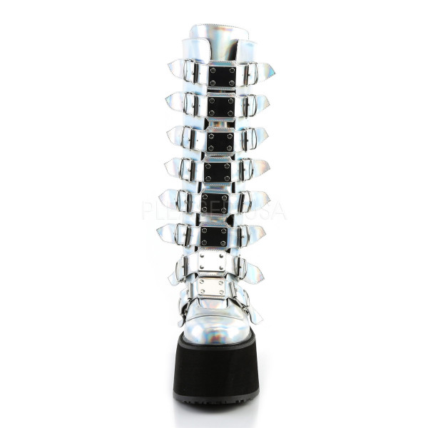 3 1/2 inches PF Knee High Boot w/ 8 Buckle Straps, Back Metal Zip — image 6 of 20