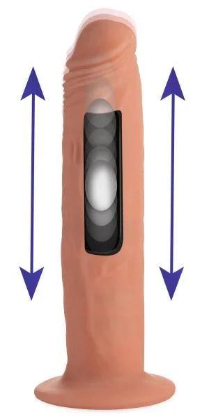 Kinetic Thumping 7X Remote Control Dildo Beige Large — image 5 of 8