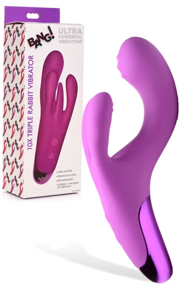 Bang 7.6" Triple Rabbit Vibrator