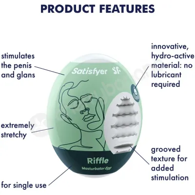 Satisfyer Riffle Penis Masturbator Single Egg