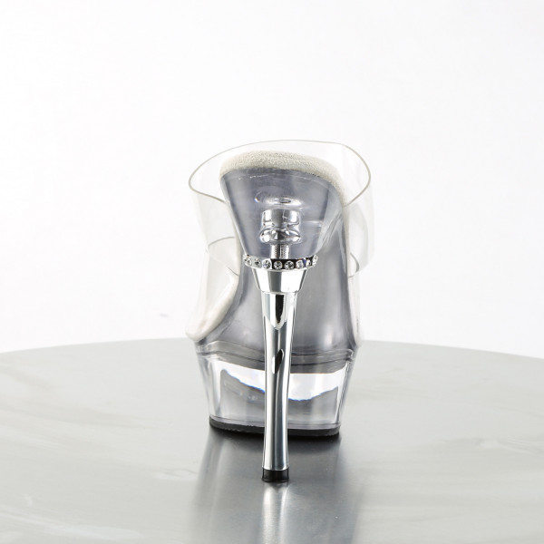 5 1/2 inches Heel 1 1/2 inches PF Chrome Heel Sandal