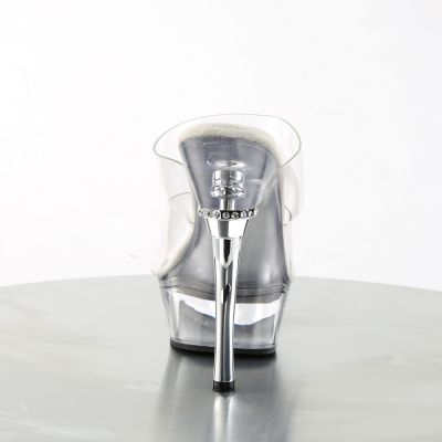 5 1 2 inches Heel 1 1 2 inches PF Chrome Heel Sandal