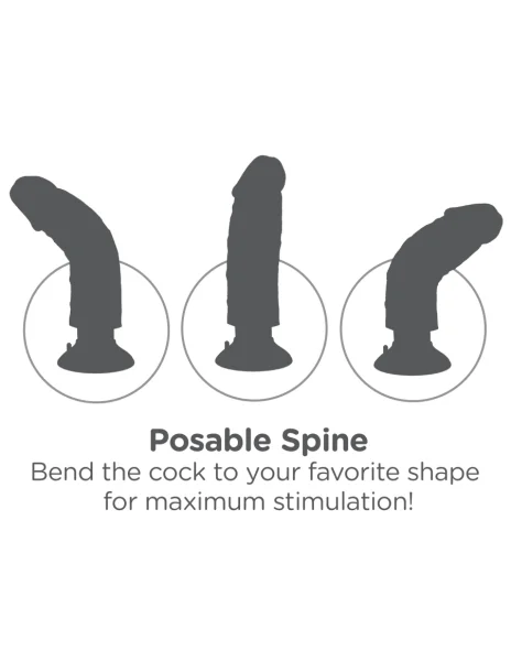 King Cock 9" Vibrating Cock Tan