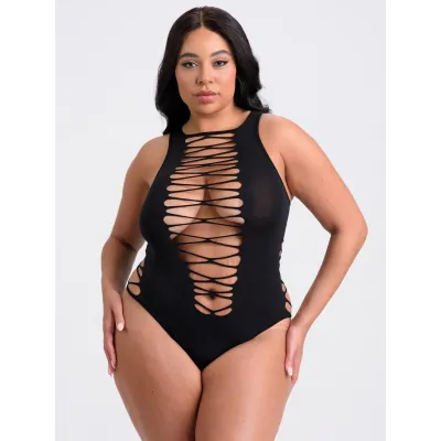 Lovehoney Plus Size Black Criss Cross Teddy