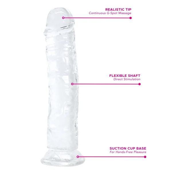 Ultra Lifelike Clear Suction Cup Dildo