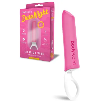 Bodywand Date Night Lipstick Vibe 5 25 Clitoral Vibrator with Finger Sling