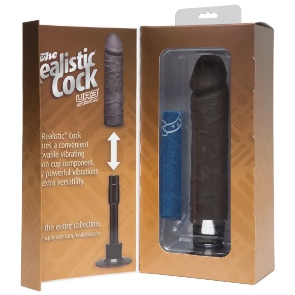 The Realistic Cock UR3 Vibe 8 inches Brown Dildo