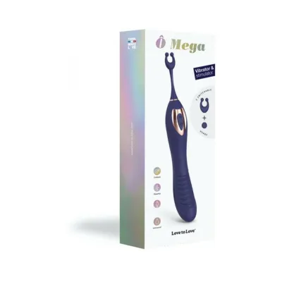 O Mega Vibrator And Clitoral Stimulator Midnight Indigo