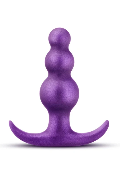 Anal Adventures Matrix Supernova Beaded Silicone Butt Plug By Blush - Galactic Purple