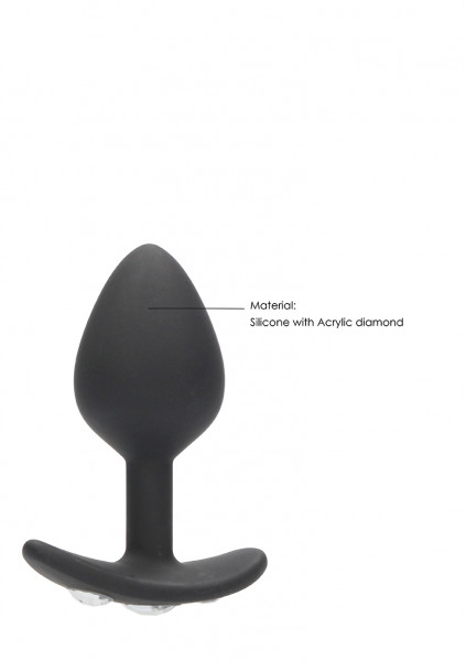 Large Diamond Butt Plug With Handle - Black - What Is A Butt Plug