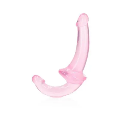 Strap on Dildos Harnesses Realrock Crystal Clear 6 In Strapless Strap on Dildo Pink