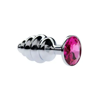 Kink Range Alloy Gemmed Butt Plug 2 9 Inch Baby Pink Small