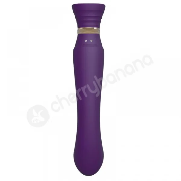 Zalo Queen Twilight Purple G-spot Pulse Wave Vibrator with Suction Sleeve