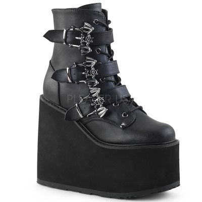 5 1 2 inches PF Lace Up Ankle Boot w 3 Buckle Straps Side Zip