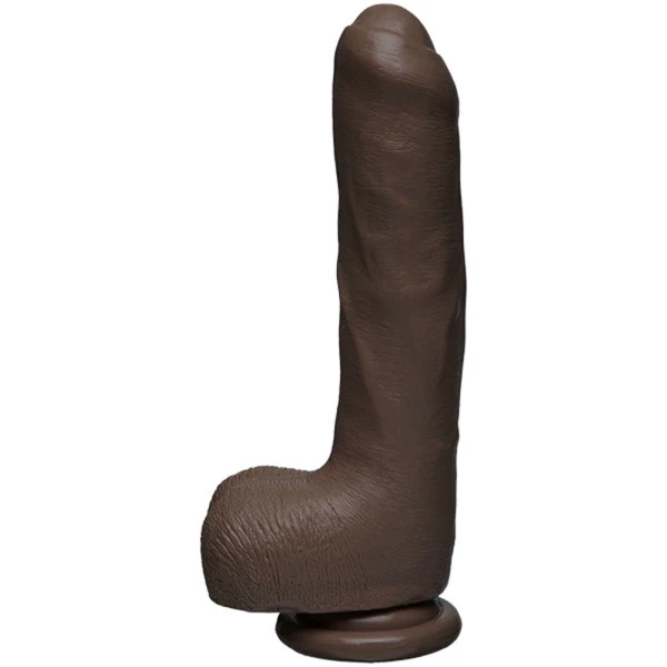 The D - Uncut D - 9 Inch With Balls - Firmskyn -  Chocolate