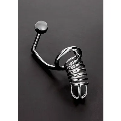 Master Chastity Cage W Anal Intruder Silver