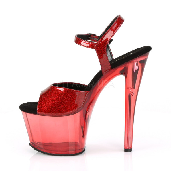 7 inches Heel, 2 3/4 inches Tinted Platform Ankle Strap Sandal — image 11 of 25
