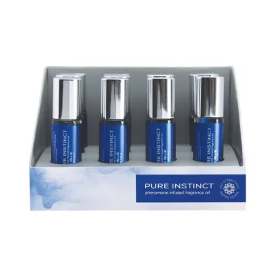 Pure Instinct Pheromone Fragrance Oil True Blue Roll On Display Of 12