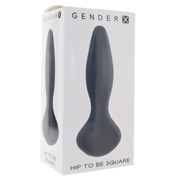 Gender X Hip To Be Square Rechargeable Waterproof Silicone Vibrating Anal Plug - Black