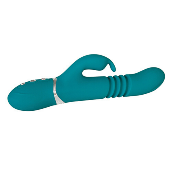 Adam & Eve Eve's Rechargeable Thrusting Rabbit - Green — image 8 of 25
