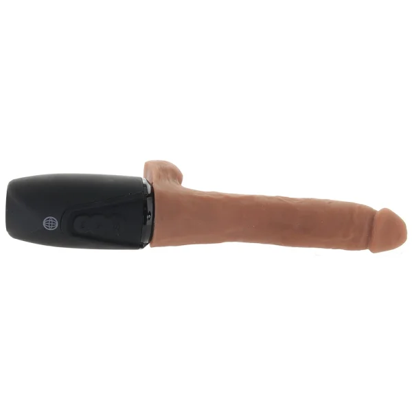 King Cock Plus Triple Threat 7.5 Inch Thrusting Cock Flesh Brown