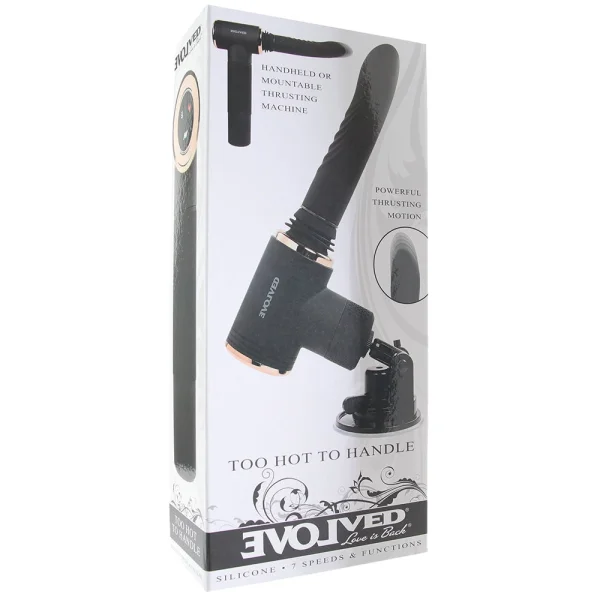 Too Hot To Handle Silicone Thrusting Vibrating Dildo With Suction Cup Stand By Evolved Novelties