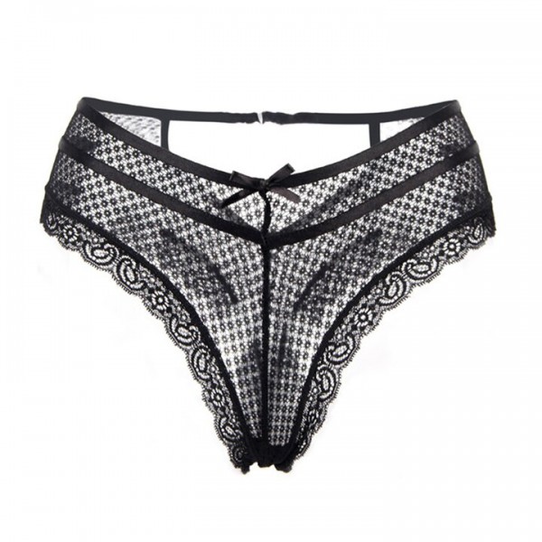 Bondara Flirt Black Cut-Out Brazilian Brief — image 5 of 5