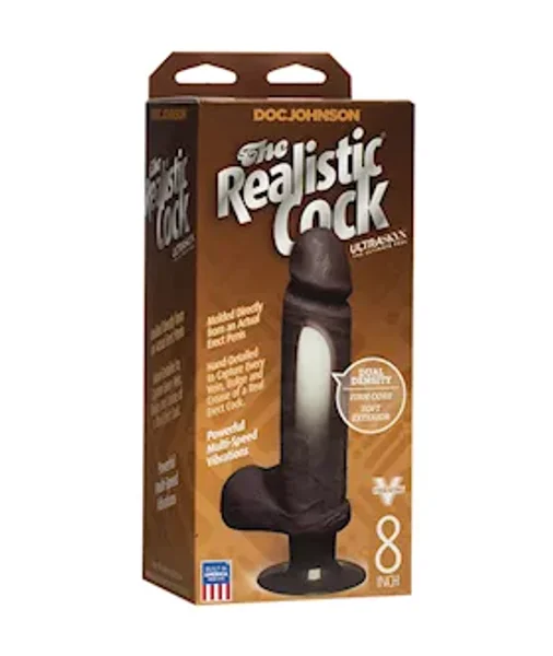 The Realistic Cock Ur3 Vibrating 8 Inch - Brown — image 5 of 5