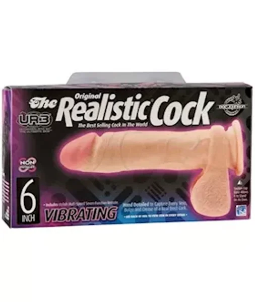 The Realistic Cock Ur3 Vibrating 6 Inch - White — image 4 of 4