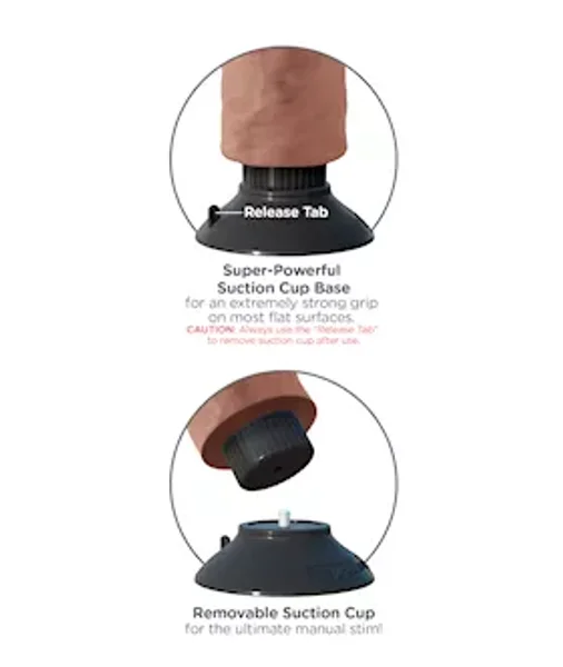 King Cock 6 Inch Vibrating Cock - Tan - 6 Inch — image 10 of 12