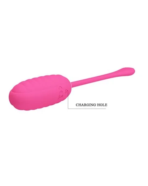 Kirk Liquid Silicone Remote Egg Vibrator - 7.7 Inch - Hot Pink - 7.7 Inch