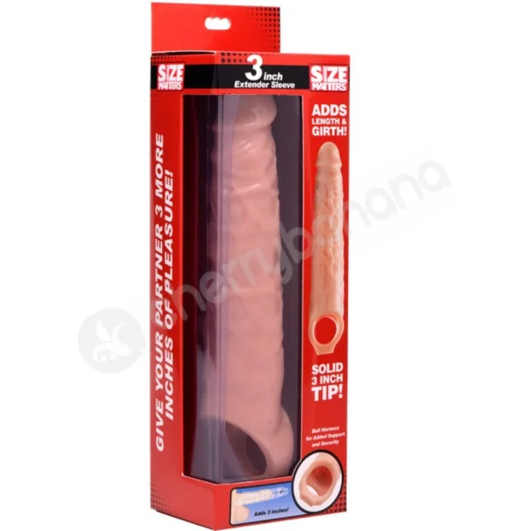 Size Matters 3" Flesh Penis Extender Sleeve