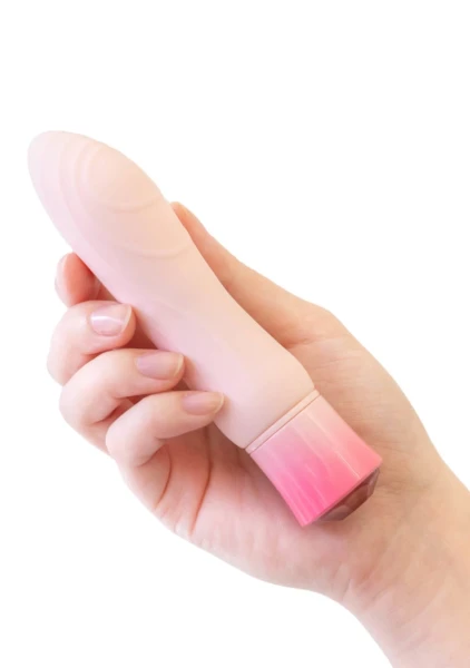 Oh My Gem Elegant Rechargeable Waterproof Silicone Warming Vibrator By Blush - Morganite Pink