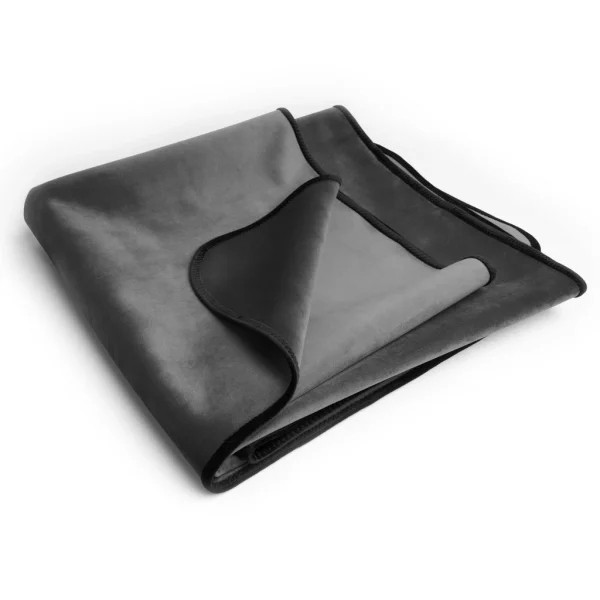 Fascinator Travel Throw Moisture-Proof Sensual Blanket - Microvelvet Black 53" x 36"