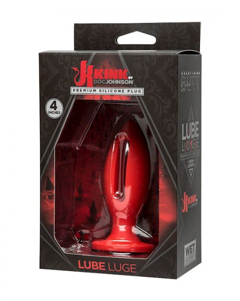 Lube Luge Premium Plug 4inch - Red